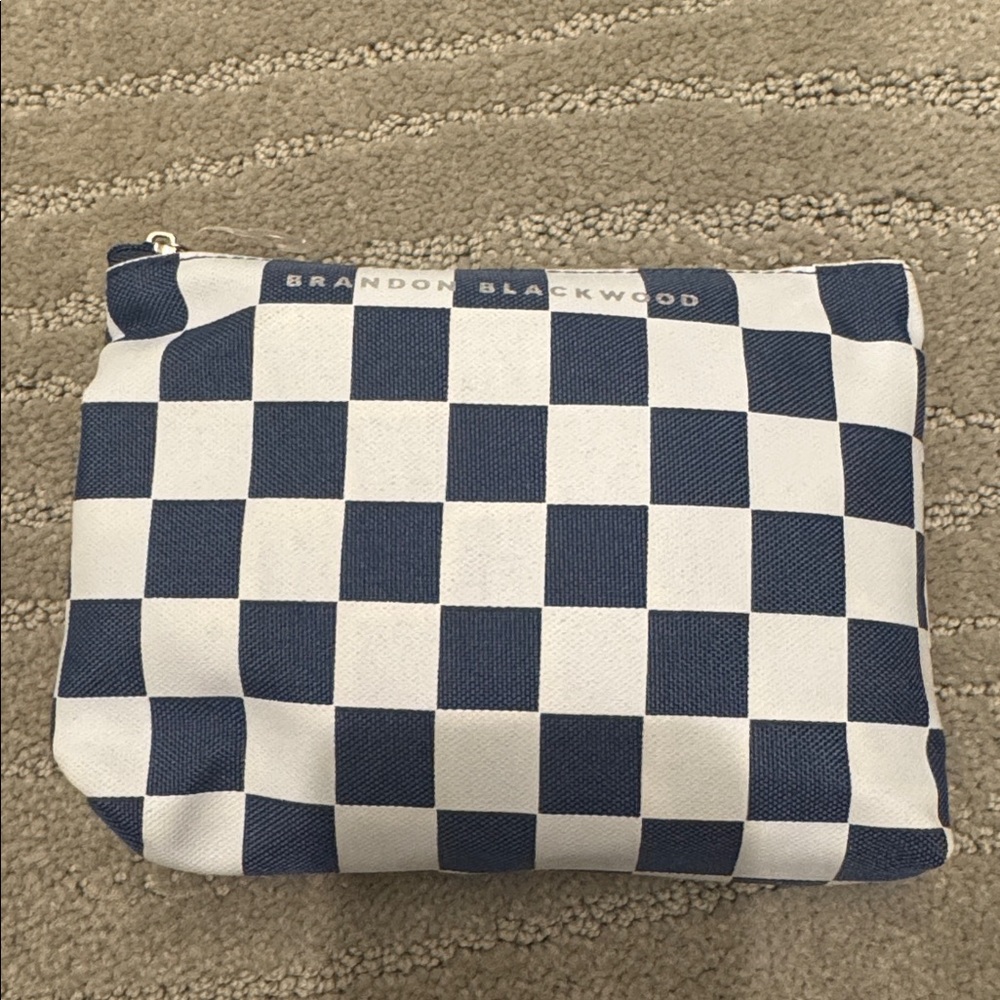 Brandon Blackwood X American Airlines Premium Economy Checkered Amenity Kit Bag